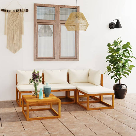 6 Piece Garden Lounge Set With Cushions Solid Wood Acacia (Uk/Ie/Fi/No Only)