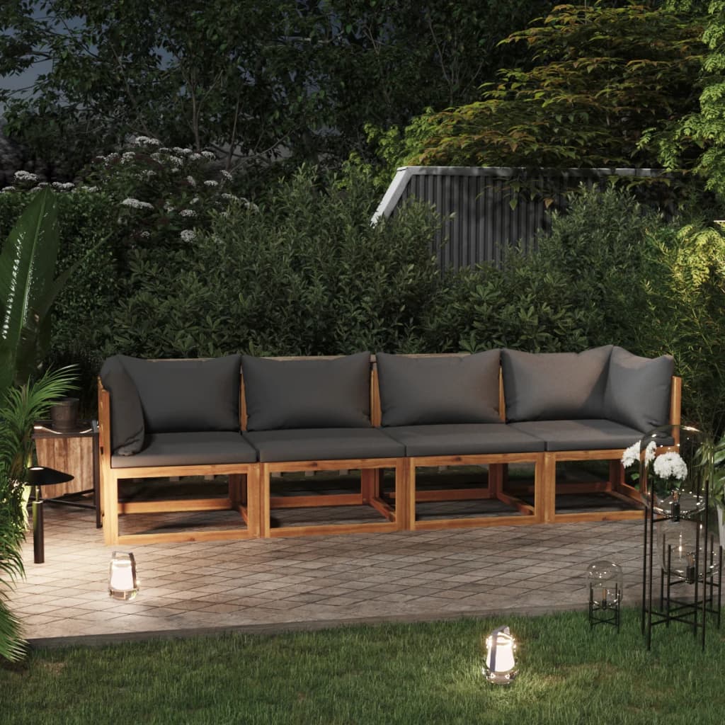 6 Piece Garden Lounge Set With Cushions Solid Wood Acacia (Uk/Ie/Fi/No Only)