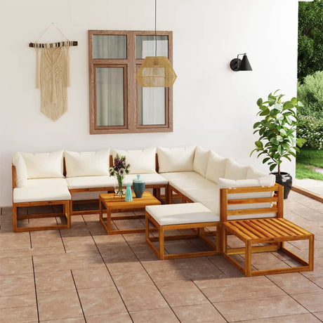 6 Piece Garden Lounge Set With Cushions Solid Wood Acacia (Uk/Ie/Fi/No Only)