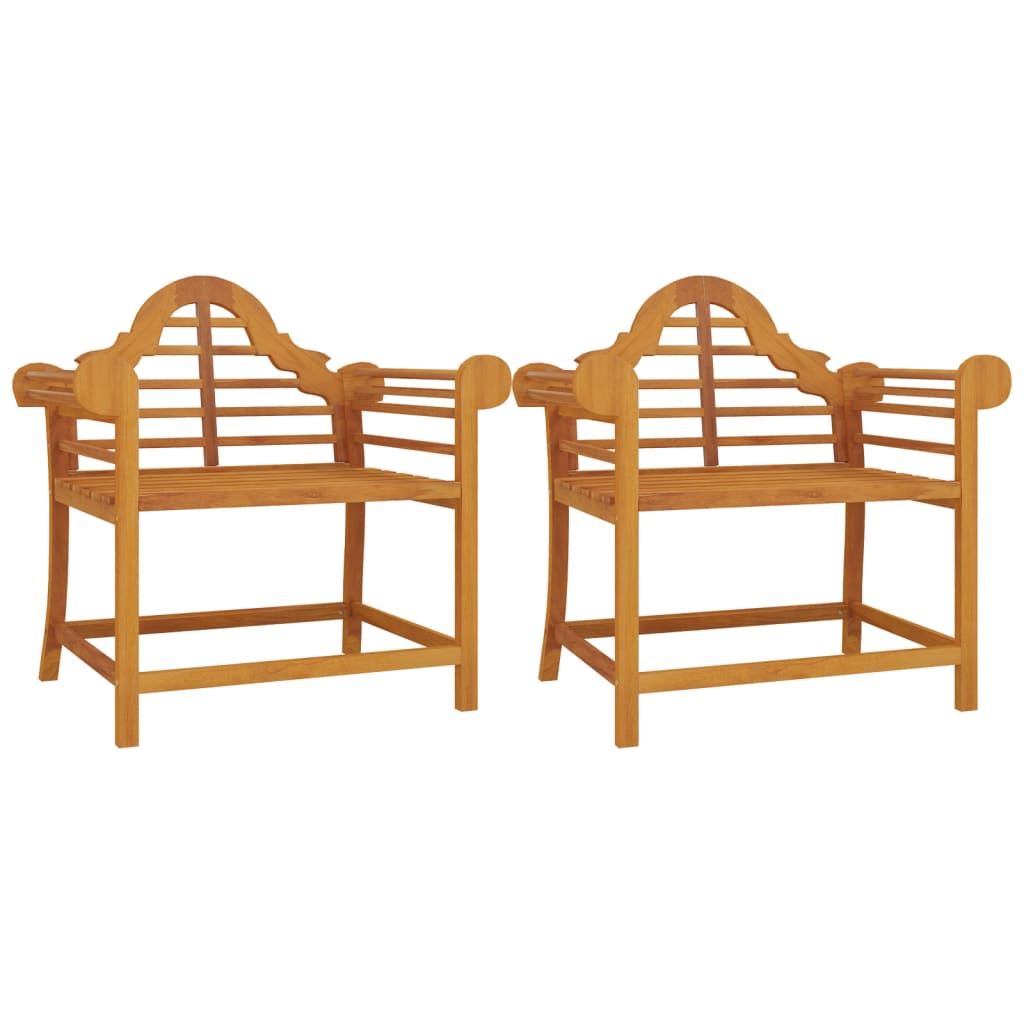 Garden Chairs 2 Pcs 91X62X94 Cm Solid Wood Teak