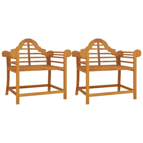 Garden Chairs 2 Pcs 91X62X94 Cm Solid Wood Teak
