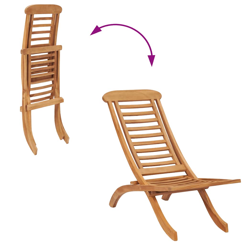 Folding Garden Chair 50X90X69 Cm Solid Wood Teak