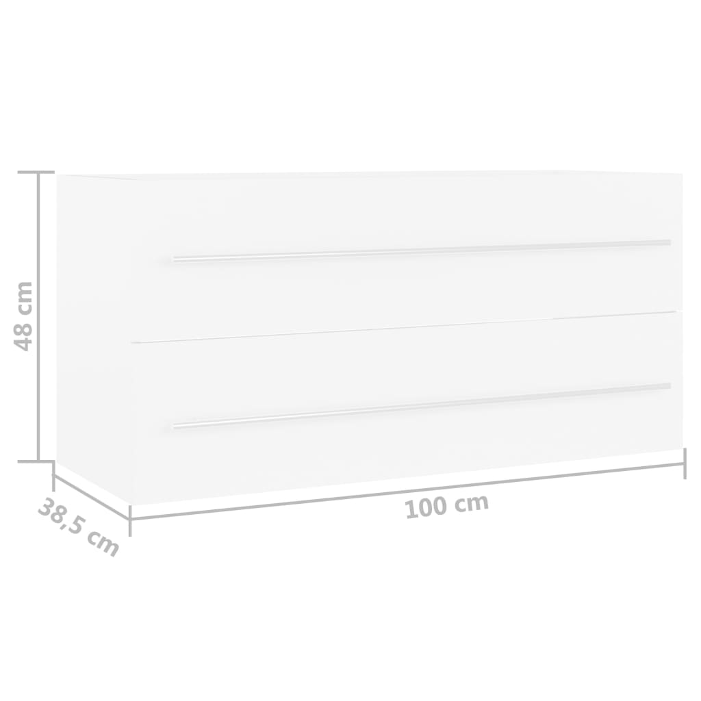 Sink Cabinet With Built-In Basin Engineered Wood