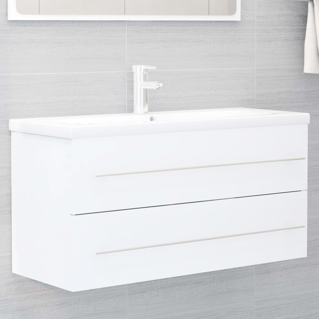 Sink Cabinet With Built-In Basin Engineered Wood
