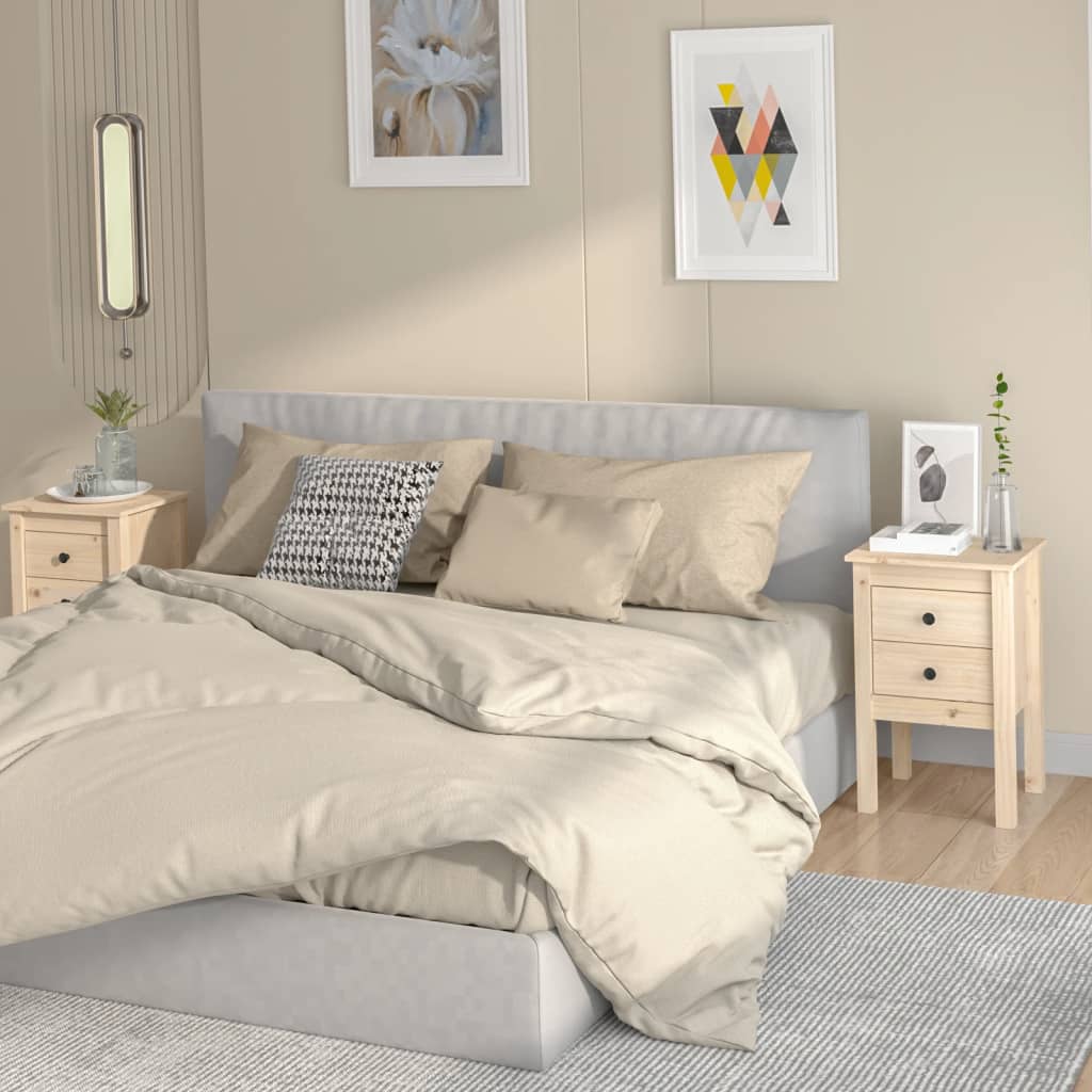 Bedside Cabinet 40X35X61.5 Cm Solid Wood Pine
