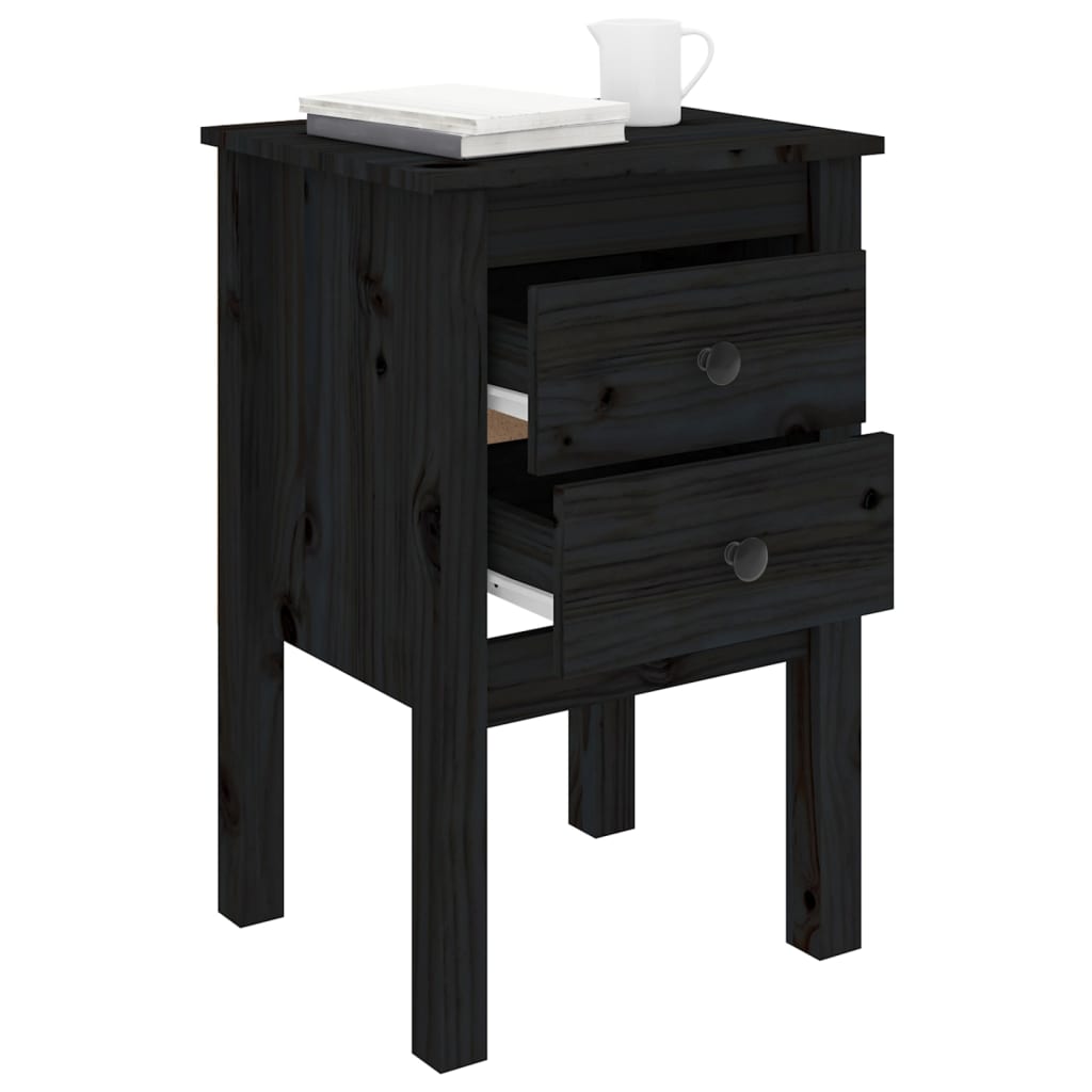 Bedside Cabinet 40X35X61.5 Cm Solid Wood Pine