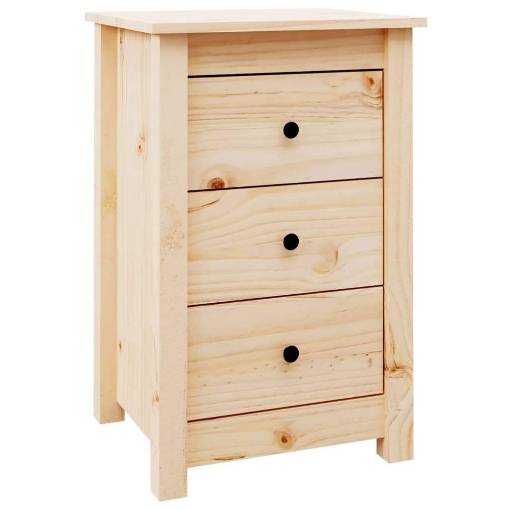 Bedside Cabinet 40X35X61.5 Cm Solid Wood Pine