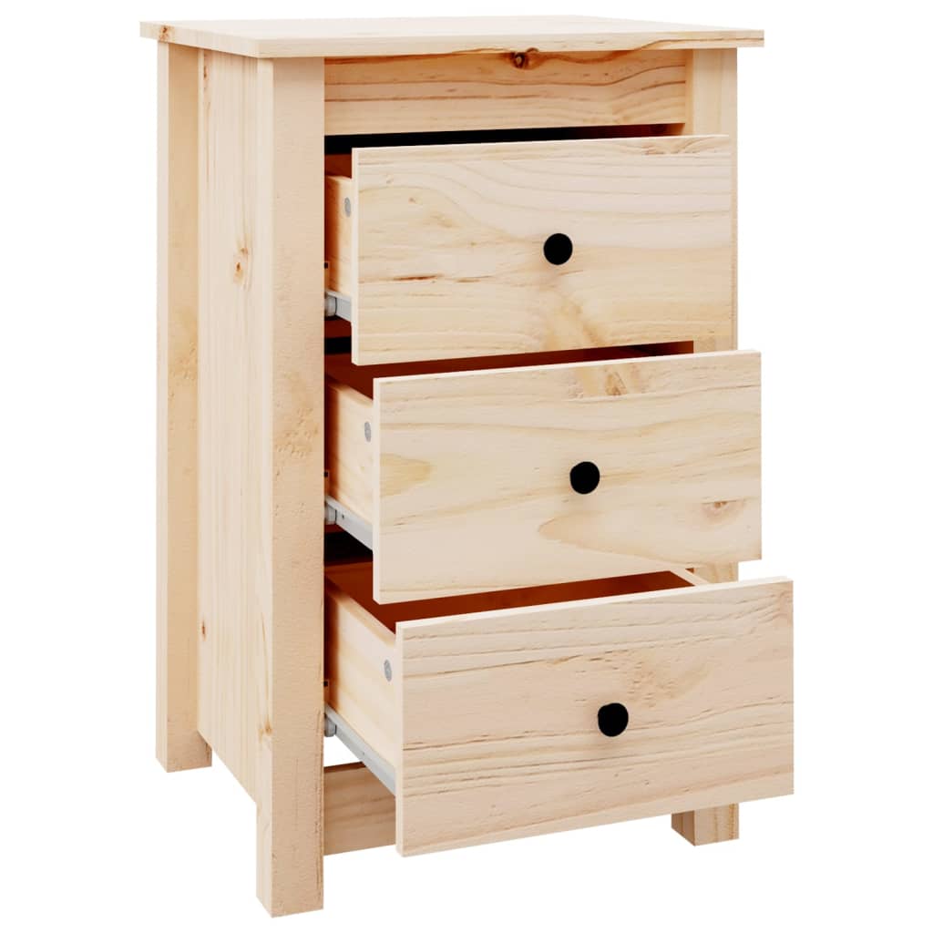 Bedside Cabinet 40X35X61.5 Cm Solid Wood Pine