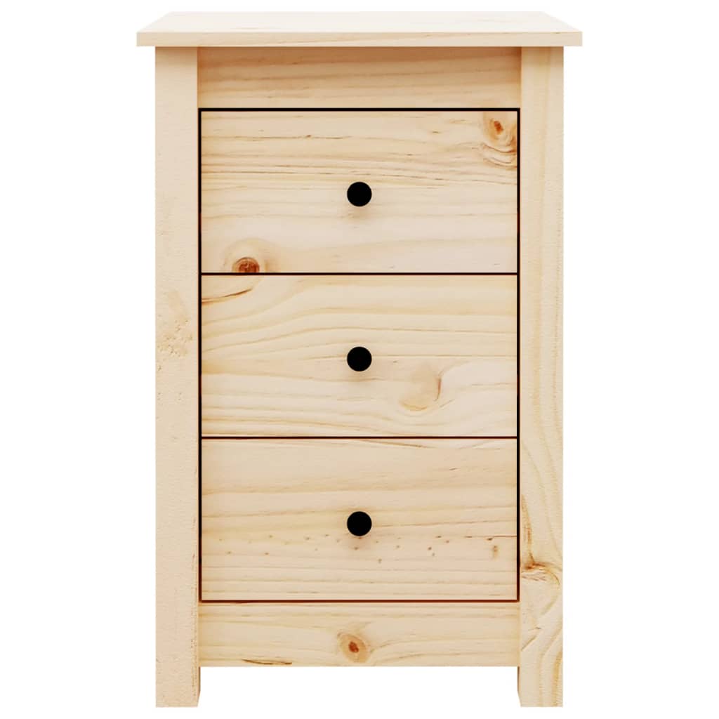 Bedside Cabinet 40X35X61.5 Cm Solid Wood Pine