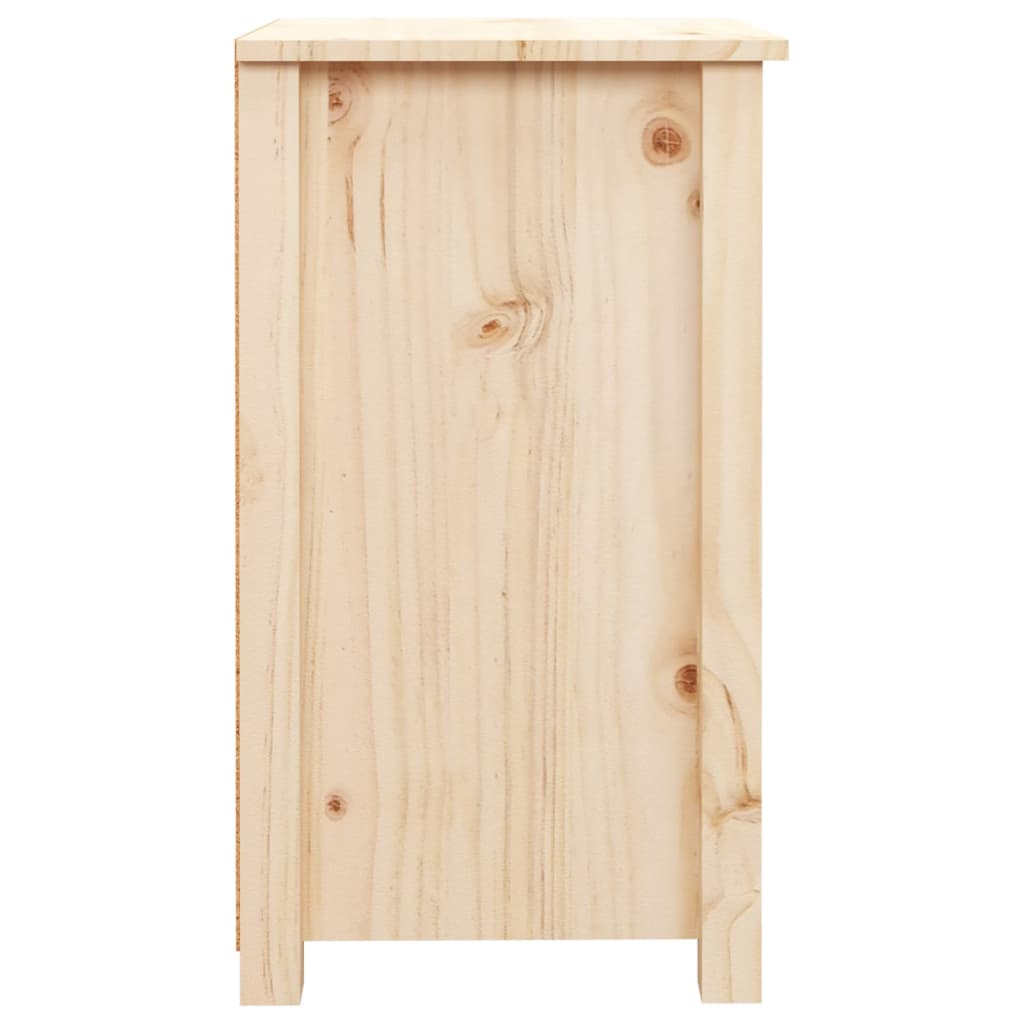 Bedside Cabinet 40X35X61.5 Cm Solid Wood Pine