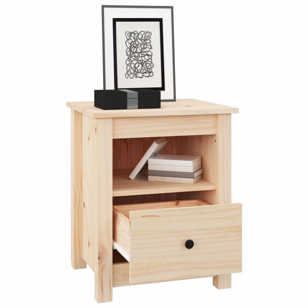 Bedside Cabinets 2 Pcs 40X35X49 Cm Solid Wood Pine