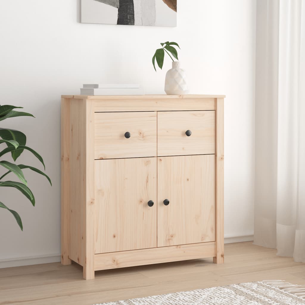 Sideboard 70X35X80 Cm Solid Wood Pine