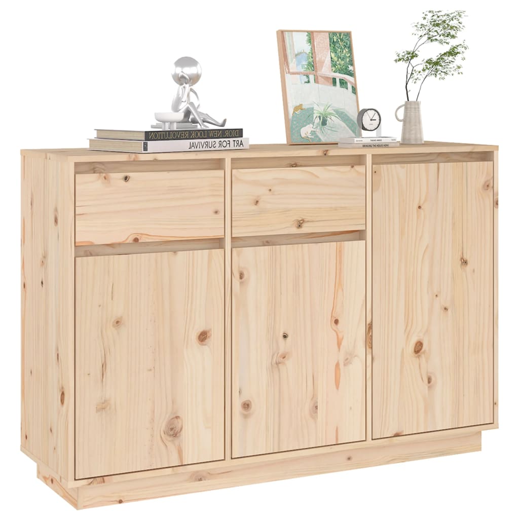 Sideboard 110X34X75 Cm Solid Wood Pine