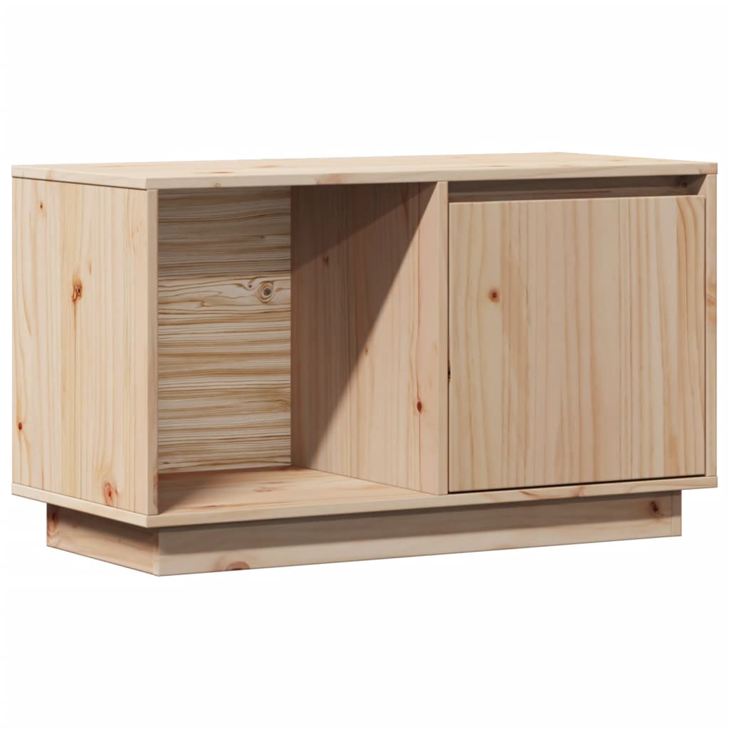 Tv Cabinet 74X35X44 Cm Solid Wood Pine