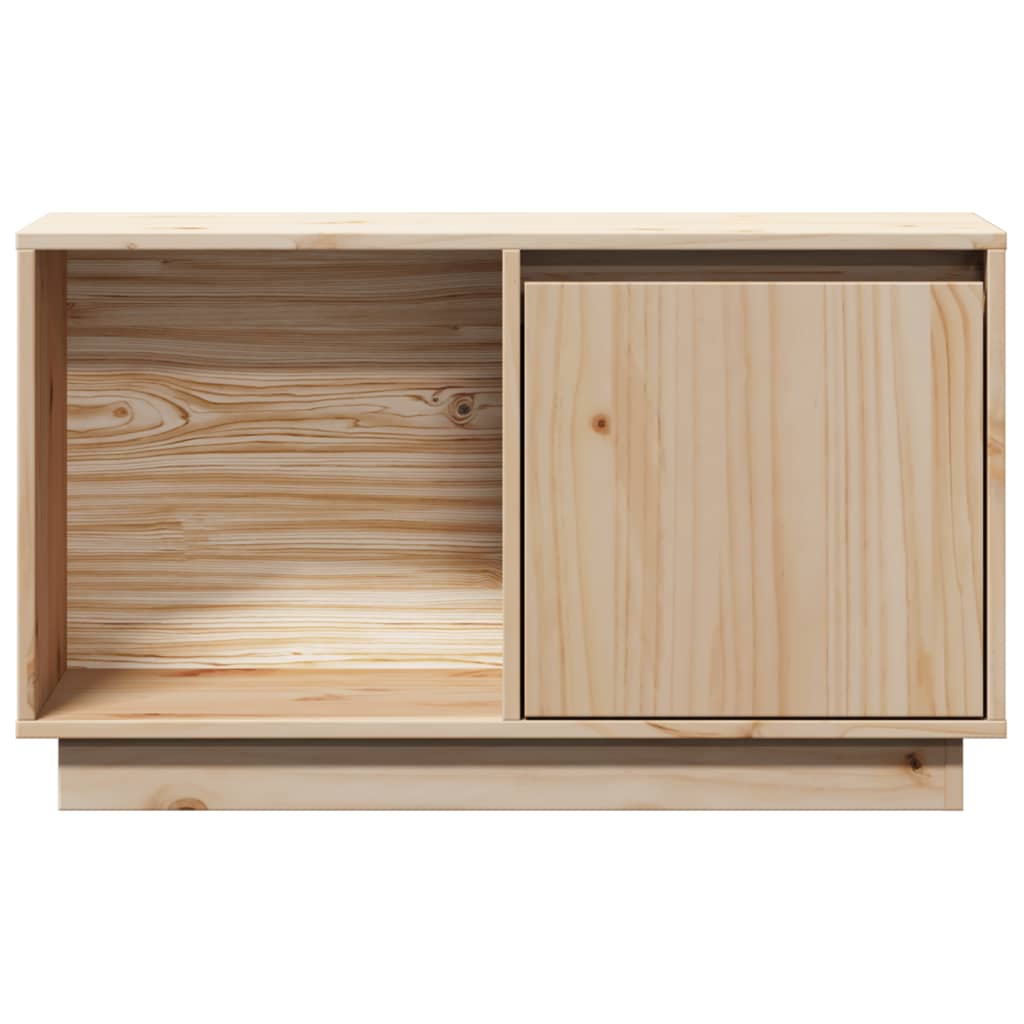 Tv Cabinet 74X35X44 Cm Solid Wood Pine