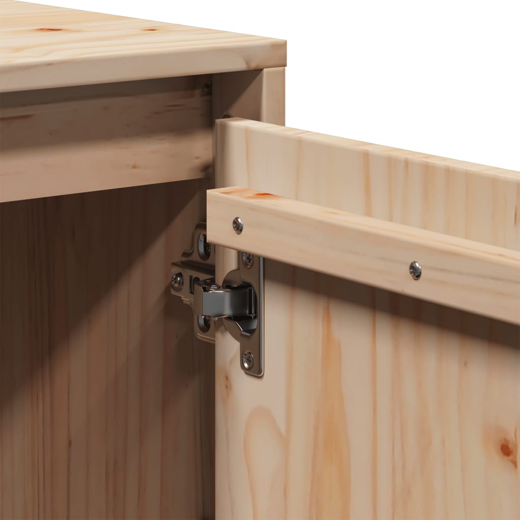 Tv Cabinet 74X35X44 Cm Solid Wood Pine