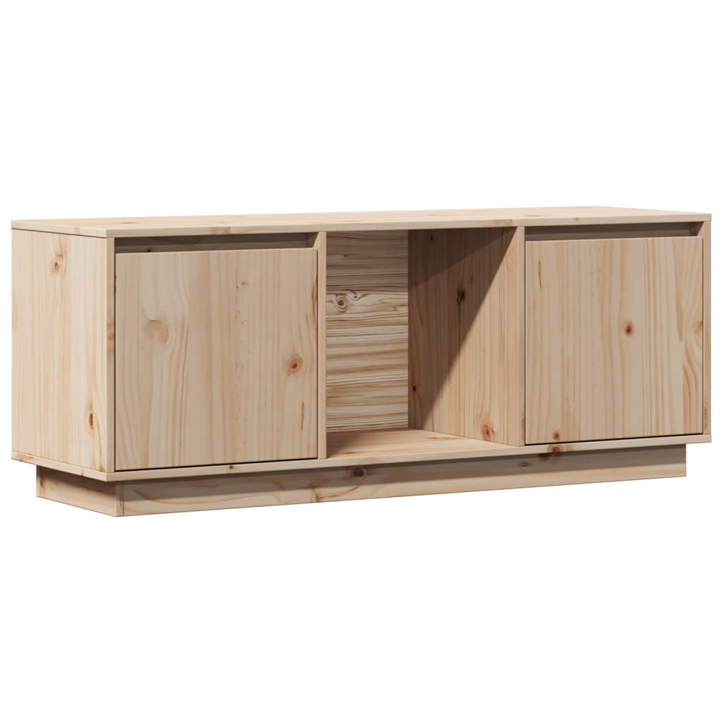 Tv Cabinet 110.5X35X44 Cm Solid Wood Pine