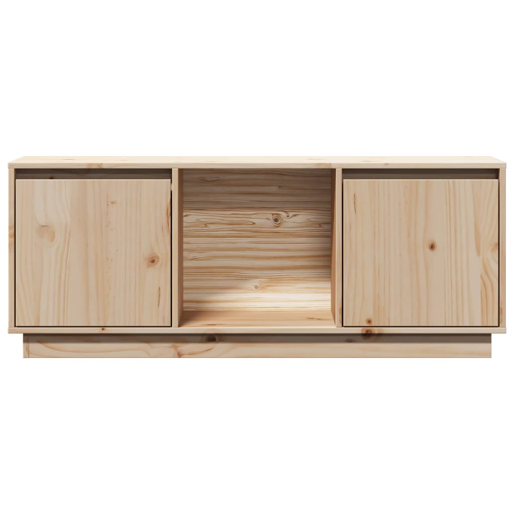 Tv Cabinet 110.5X35X44 Cm Solid Wood Pine