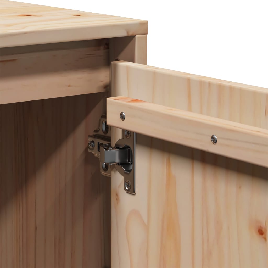 Tv Cabinet 110.5X35X44 Cm Solid Wood Pine