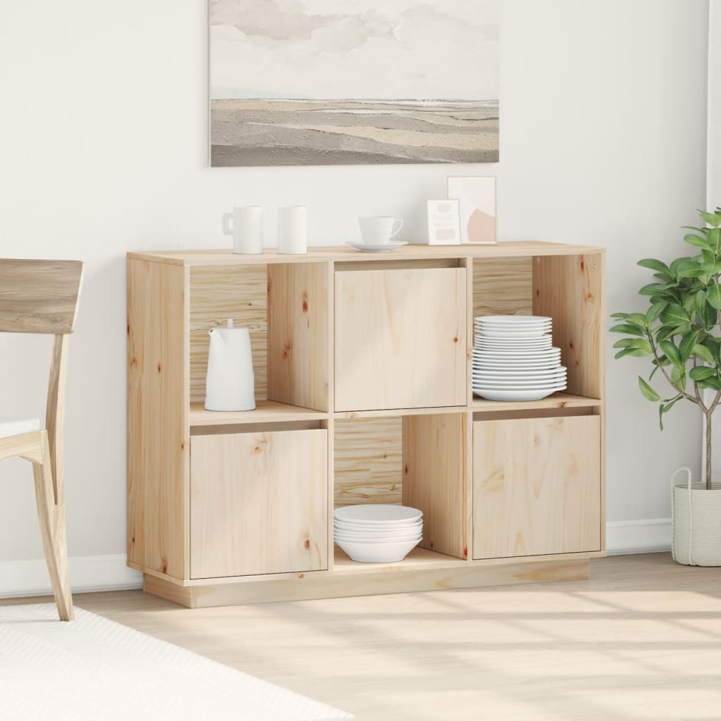 Sideboard 110.5X35X80 Cm Solid Wood Pine