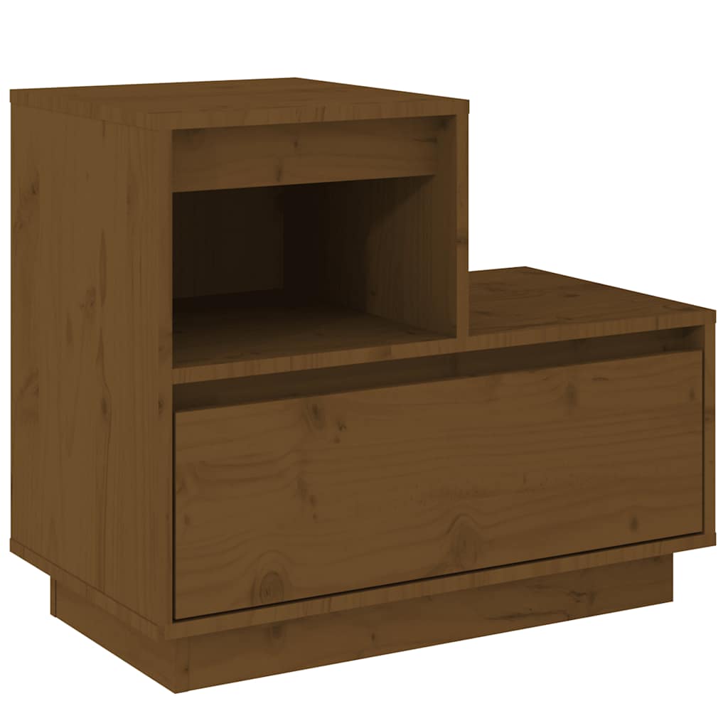 Bedside Cabinet 60X34X51 Cm Solid Wood Pine