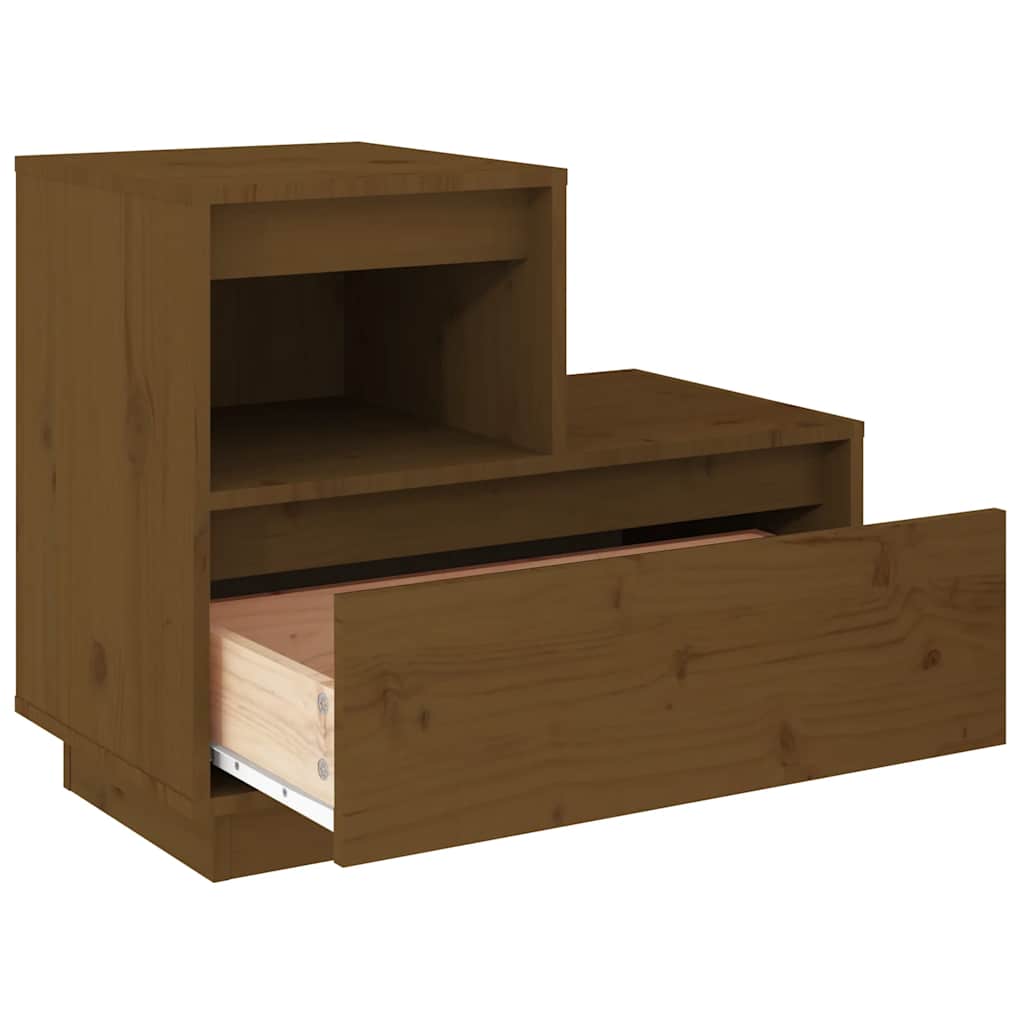Bedside Cabinet 60X34X51 Cm Solid Wood Pine