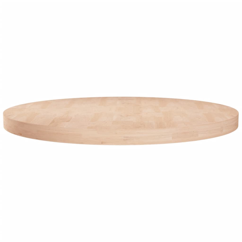 Round Table Top Ø40X4 Cm Untreated Solid Wood Oak