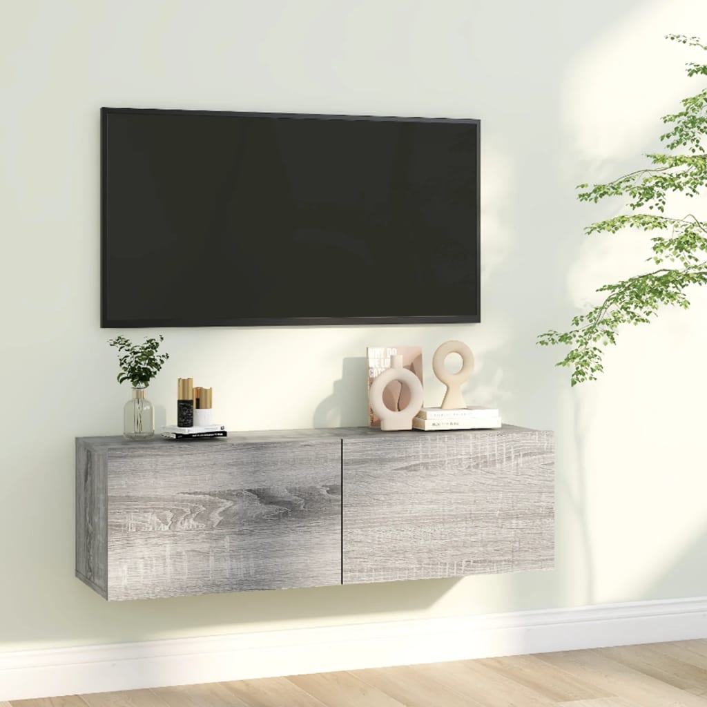 Tv Wall Cabinet 120X30X30 Cm Engineered Wood