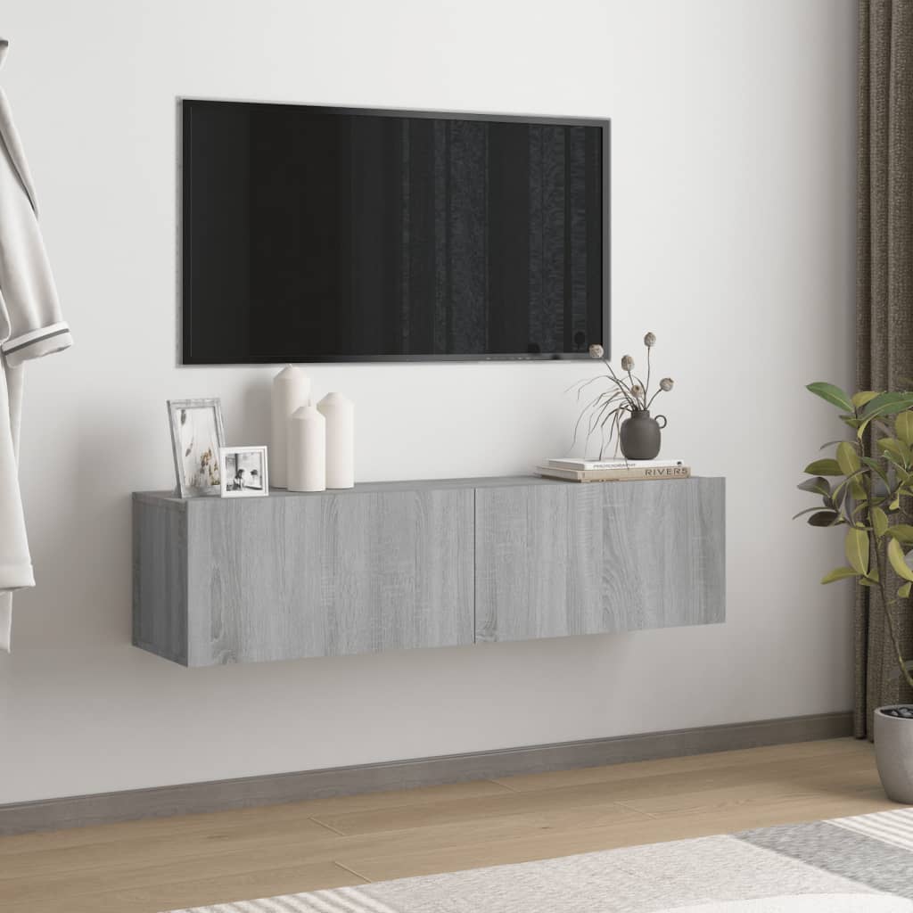 Tv Wall Cabinet 120X30X30 Cm Engineered Wood