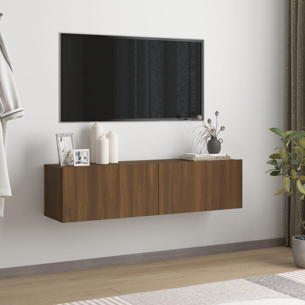 Tv Wall Cabinet 120X30X30 Cm Engineered Wood
