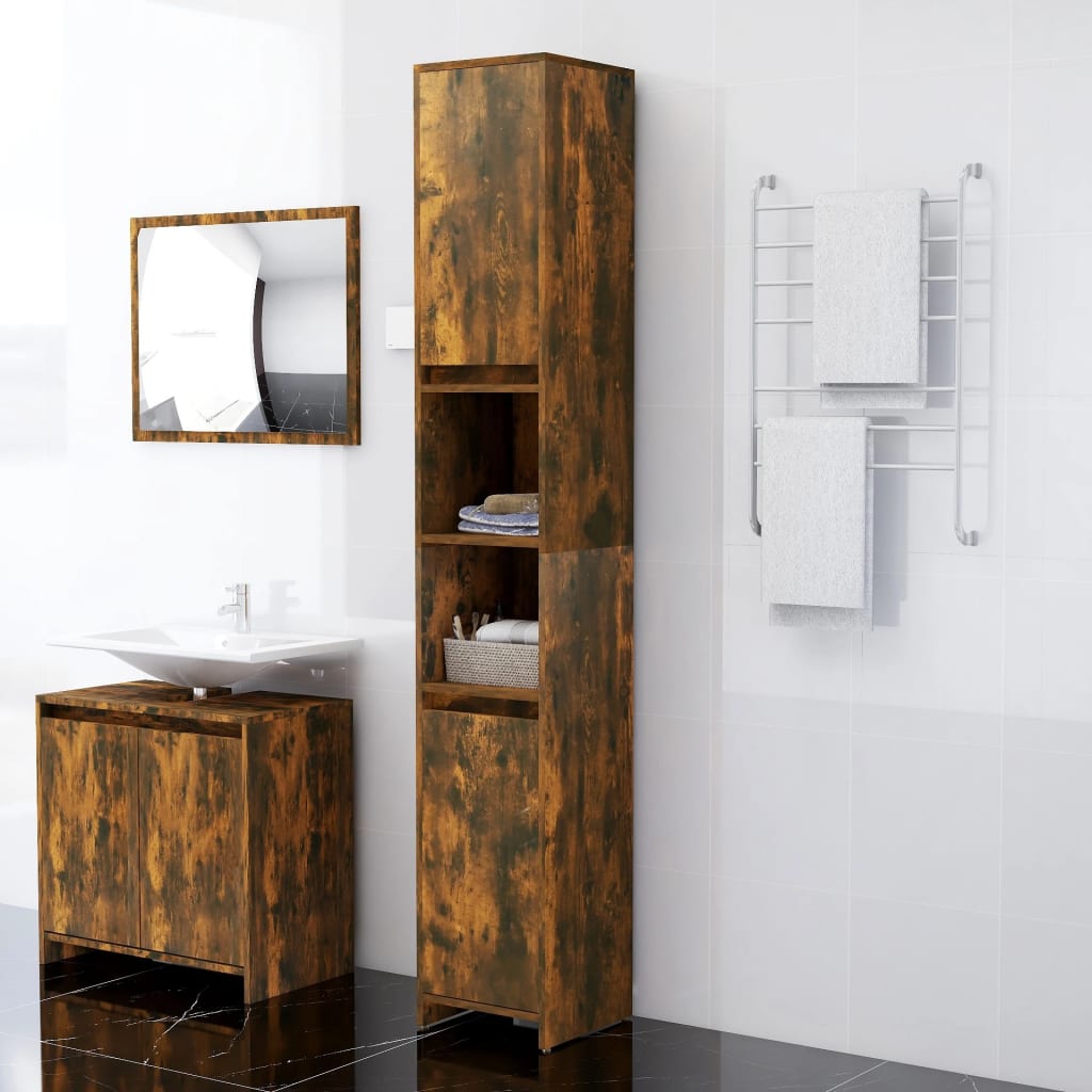 Bathroom Cabinet 30X30X183.5 Cm Engineered Wood