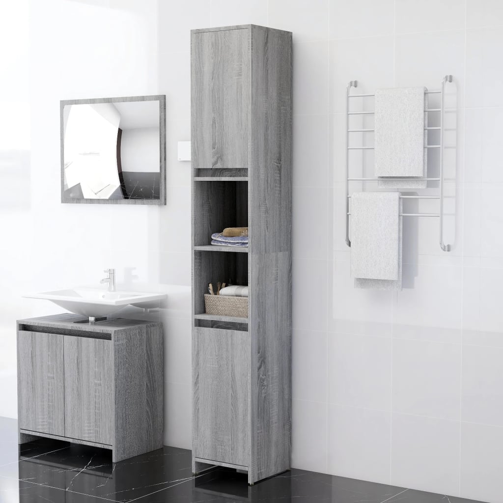 Bathroom Cabinet 30X30X183.5 Cm Engineered Wood