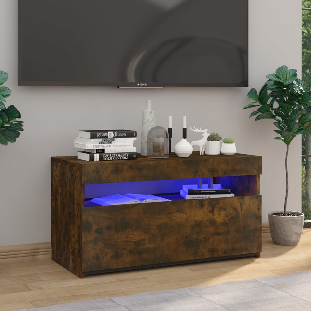 Tv Cabinet With Led Lights 60X35X40 Cm