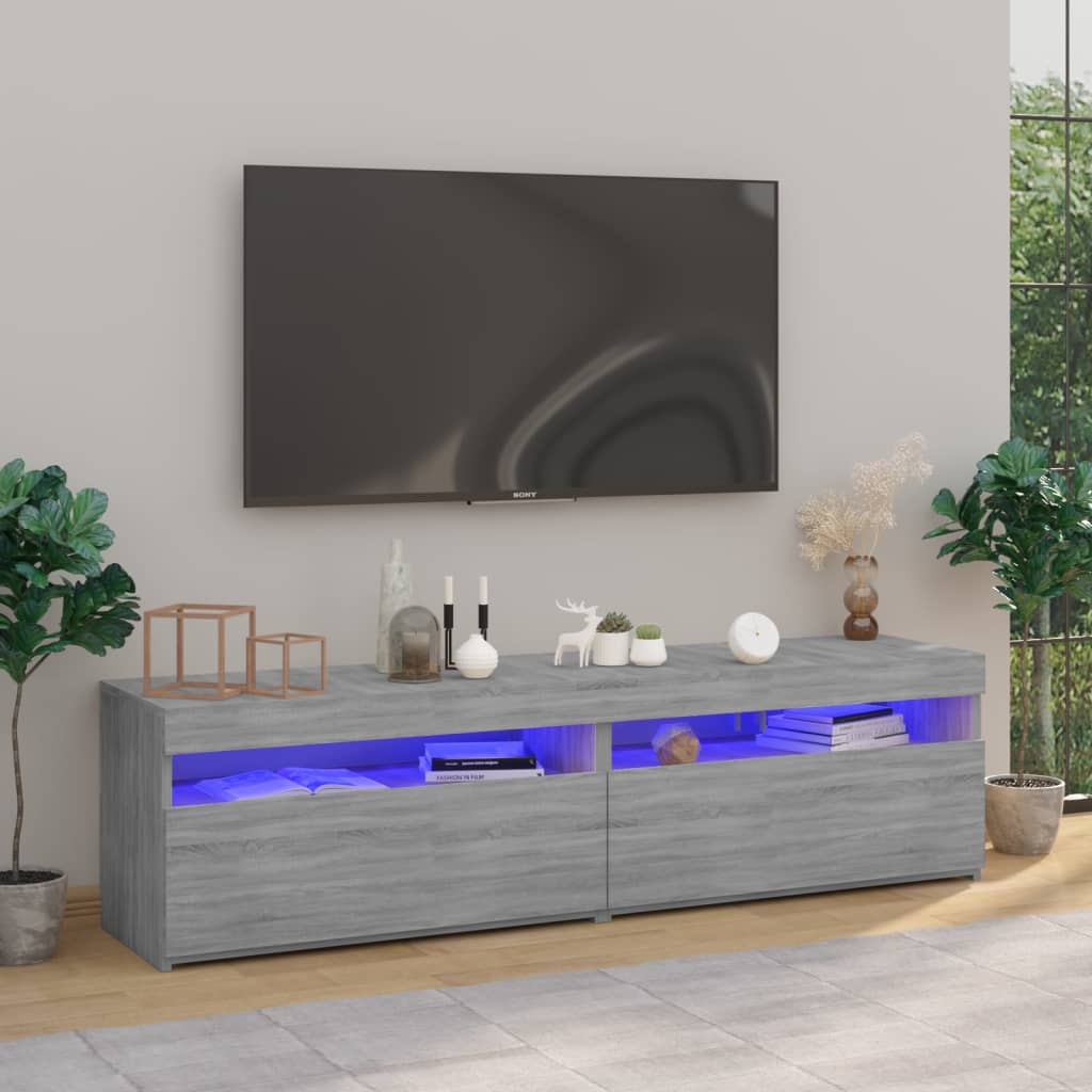 Tv Cabinet With Led Lights 60X35X40 Cm