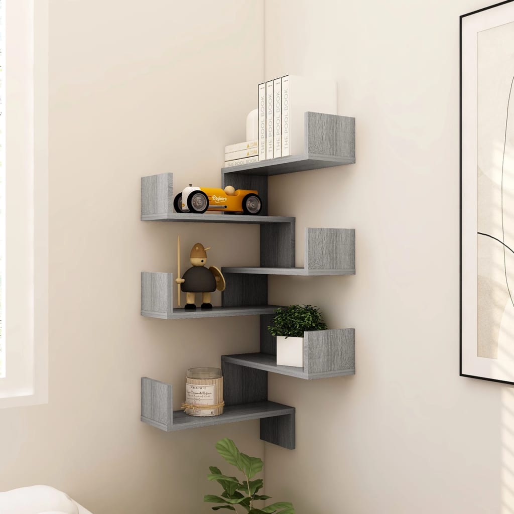 Wall Corner Shelf 40X40X50 Cm Engineered Wood