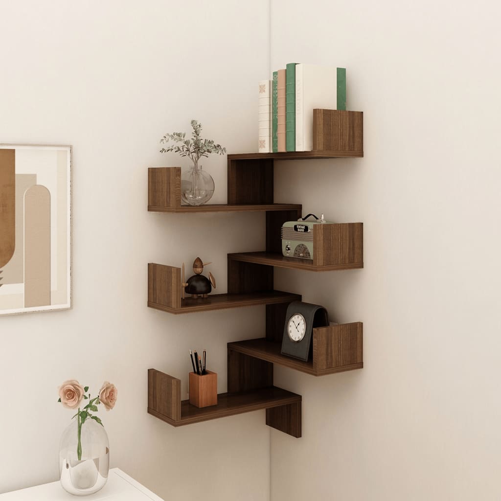 Wall Corner Shelf 40X40X50 Cm Engineered Wood