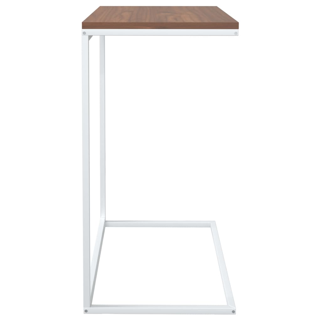 Side Table White Engineered Wood