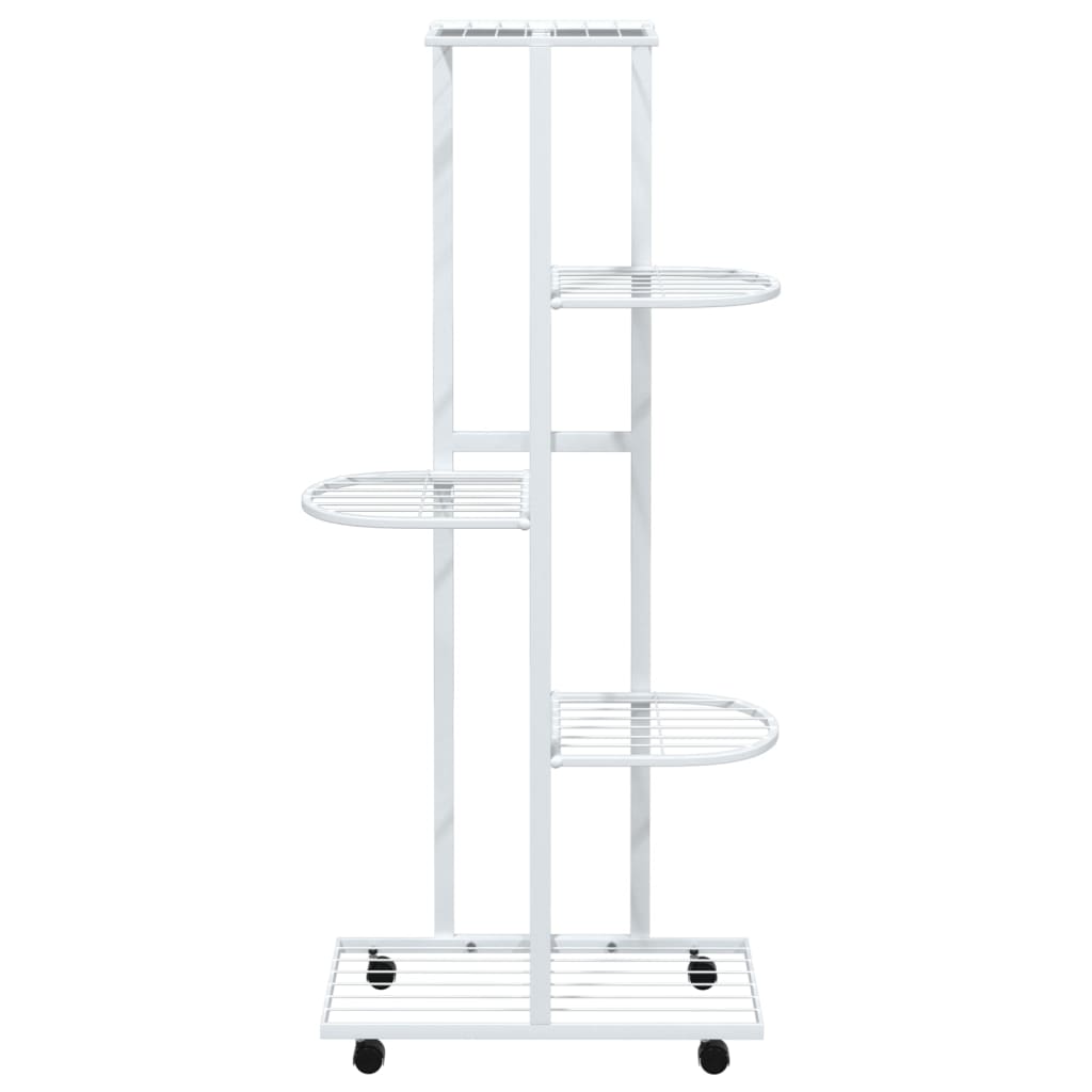 5-Floor Flower Stand With Wheels 44X23X100 Cm Iron