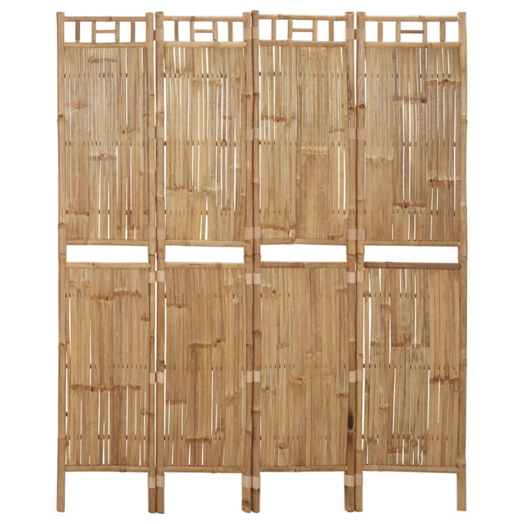 5-Panel Room Divider Bamboo