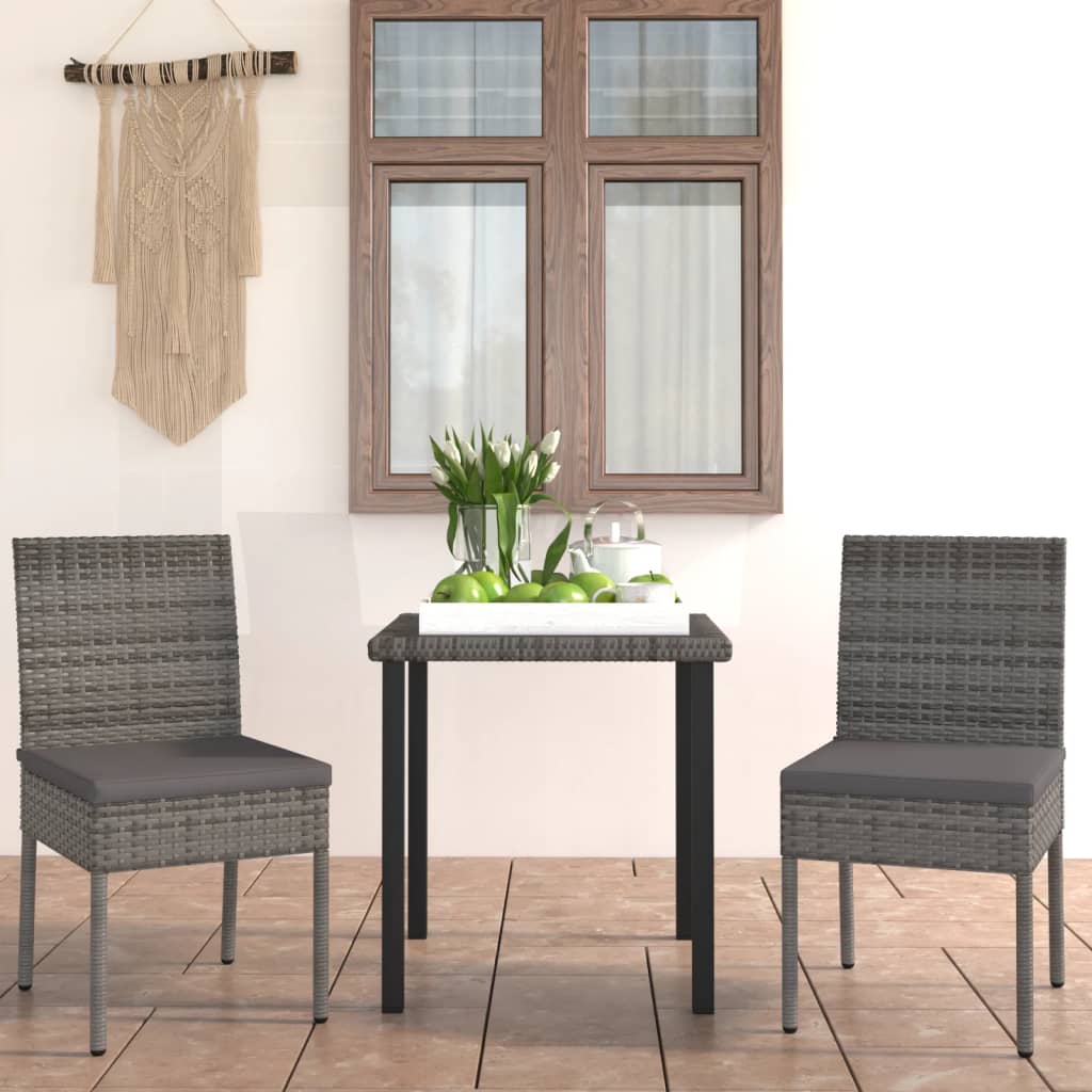 9 Piece Outdoor Dining Set With Cushions Poly Rattan
