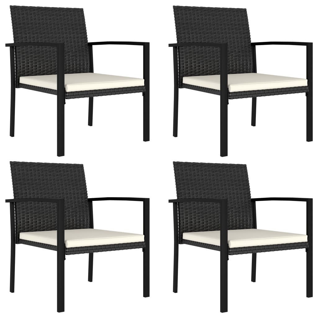5 Piece Outdoor Dining Set Poly Rattan