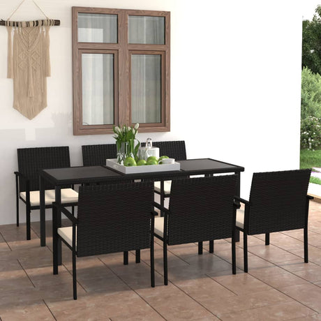5 Piece Outdoor Dining Set Poly Rattan