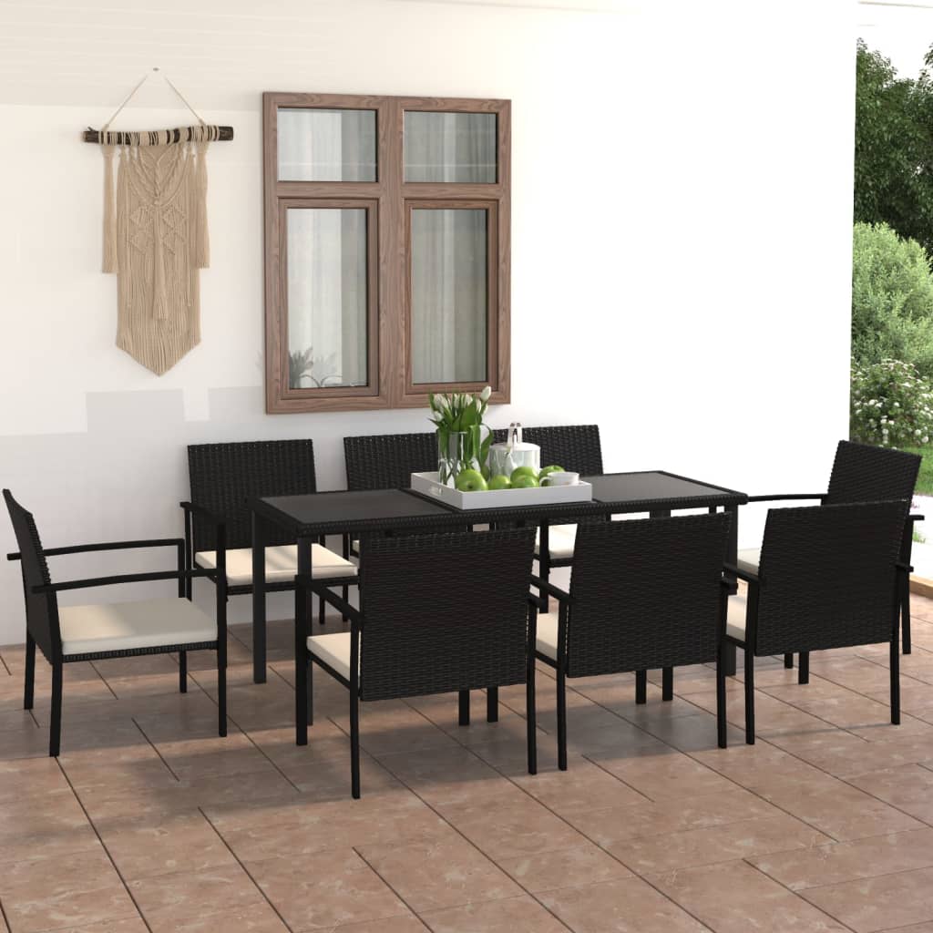 5 Piece Outdoor Dining Set Poly Rattan