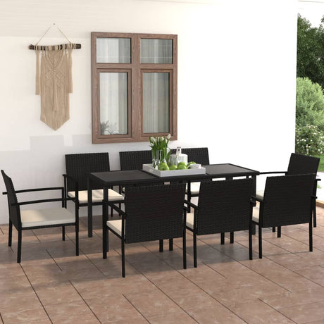 5 Piece Outdoor Dining Set Poly Rattan