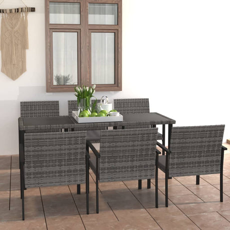 5 Piece Outdoor Dining Set Poly Rattan