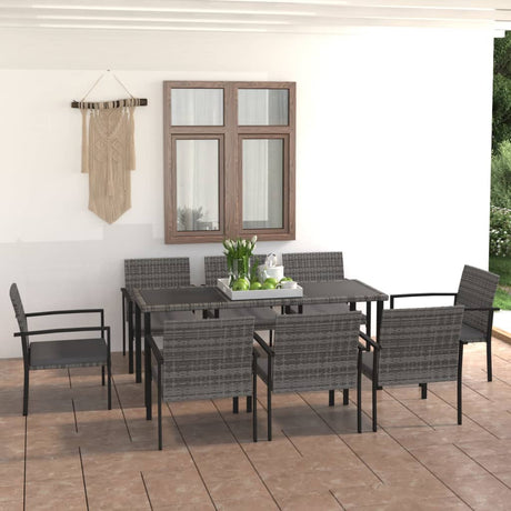5 Piece Outdoor Dining Set Poly Rattan