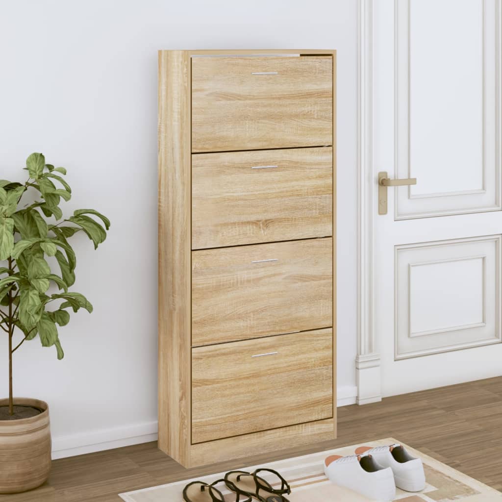 Shoe Cabinet 63X24X Engineered Wood