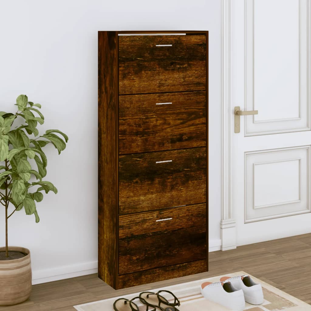 Shoe Cabinet 63X24X Engineered Wood