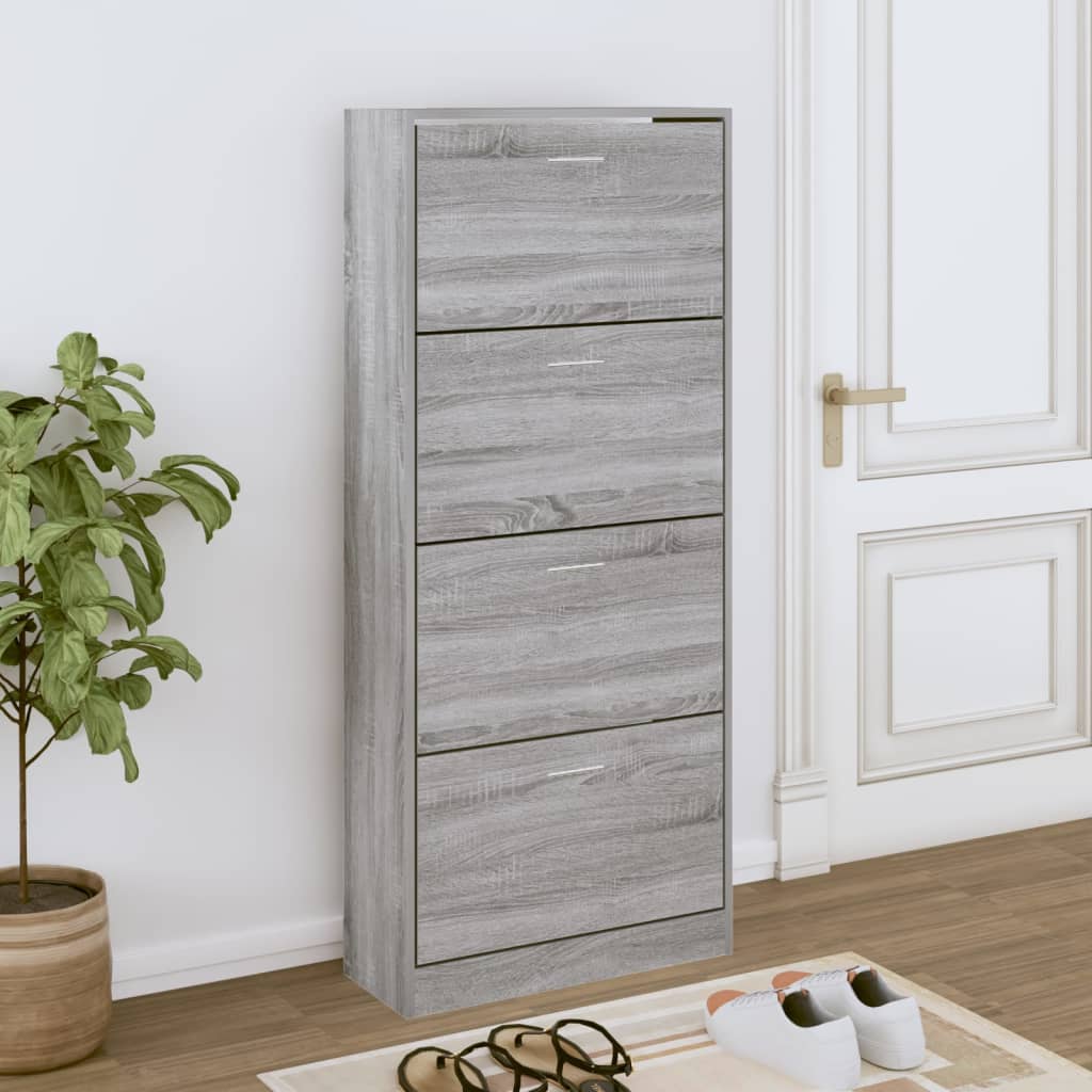 Shoe Cabinet 63X24X Engineered Wood