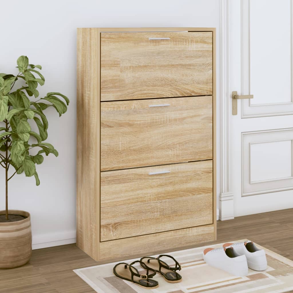 Shoe Cabinet 63X24X Engineered Wood